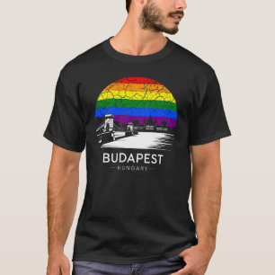Camiseta Bandera arco iris de Budapest City Hungría