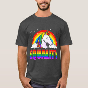 Camiseta Bandera arco iris de Unicornio por la igualdad Org