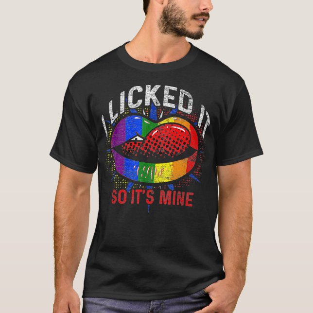 Camiseta Bandera arco iris del mes del orgullo gay lésbico  (Anverso)