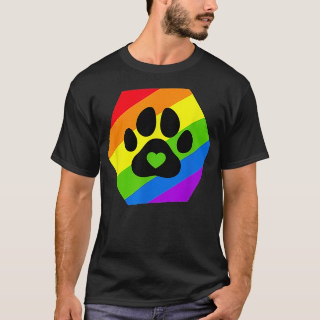 Camiseta Bandera arco iris del orgullo gay (Anverso)
