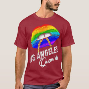 Camiseta Bandera arco iris del orgullo gay de la Reina LGBT