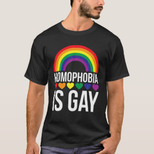 Camiseta Bandera arco iris del orgullo LGBT apoya la homofo