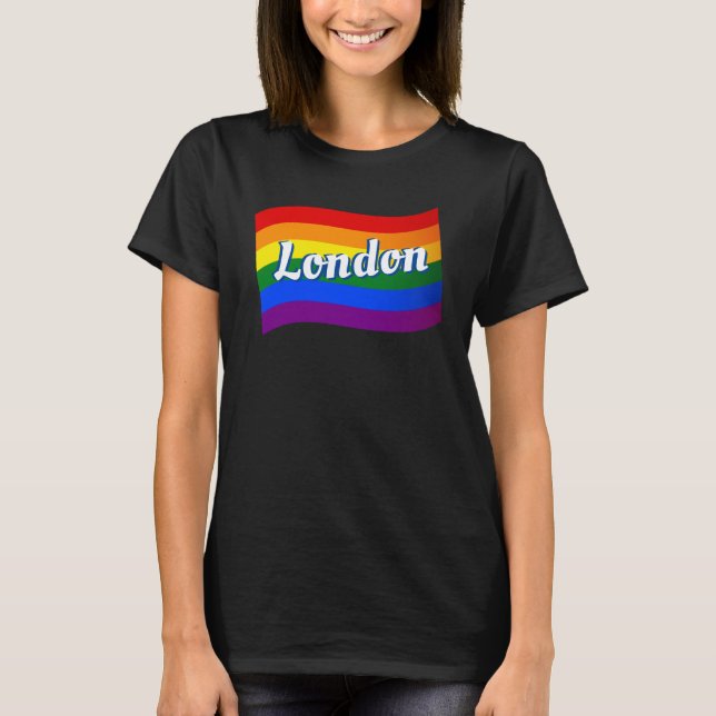 Camiseta Bandera arco iris Londres Inglaterra Orgullo gay L (Anverso)