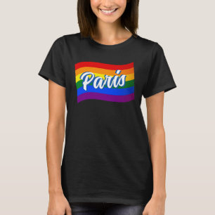 Camiseta Bandera arco iris París Francia Orgullo gay LGBTQ