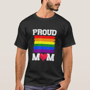 Camiseta Bandera arco iris suave Lgbt Orgullosa Mamá Queer 