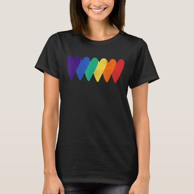 Camiseta Bandera arcoiris ama a lesbianas gays LGBT Bi Tran (Anverso)