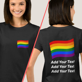 Camiseta Bandera arcoiris Bandera del orgullo gay Impresión