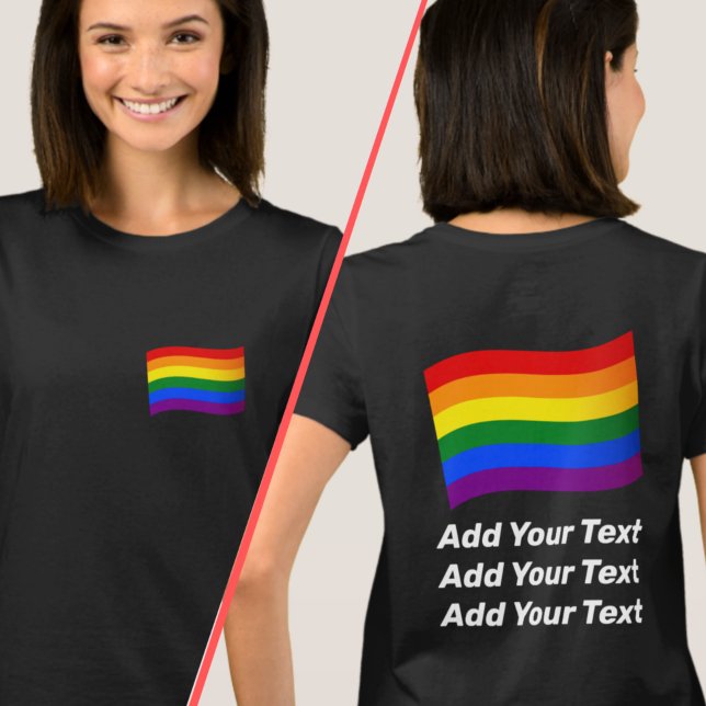 Camiseta Bandera arcoiris Bandera del orgullo gay Impresión (Subido por el creador)