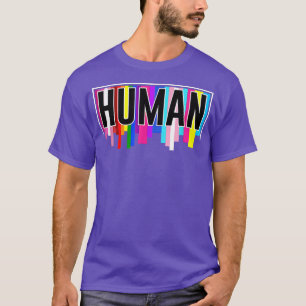 Camiseta Bandera Arcoiris Color humano LGBT Q Orgulloso All