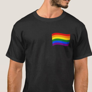 Camiseta Bandera arcoiris con orgullo LGBT Elegante Orgullo
