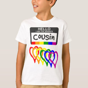 Camiseta Bandera arcoiris Corazones Primo de Novia