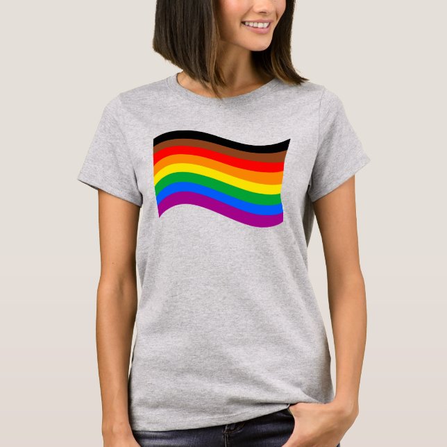 Camiseta Bandera Arcoíris de Filadelfia (Anverso)