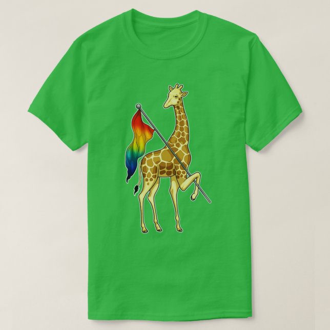 Camiseta Bandera arcoiris de Giraffe (Diseño del anverso)