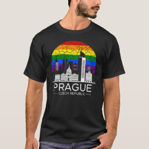 Camiseta Bandera arcoiris de la ciudad de Praga