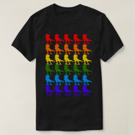 Camiseta Bandera arcoiris de los dinosaurios gay (LGBT)