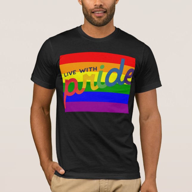 Camiseta bandera arcoíris de orgullo (Anverso)