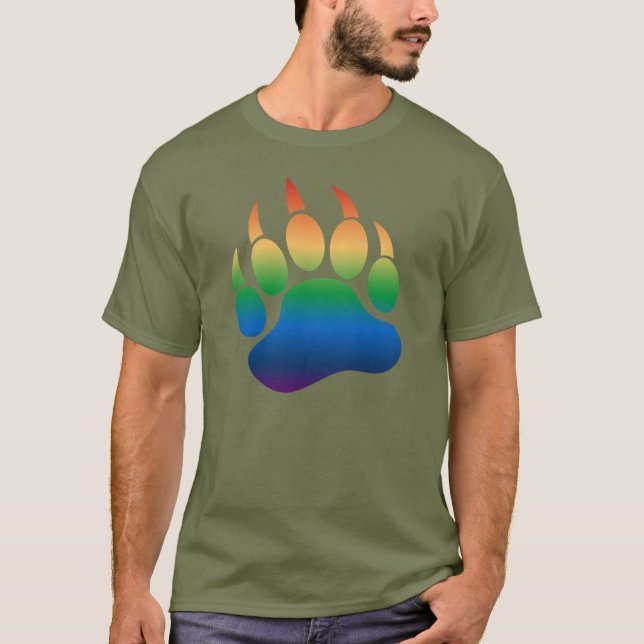 Camiseta Bandera arcoiris de un oso gay espléndido y dramát (Anverso)