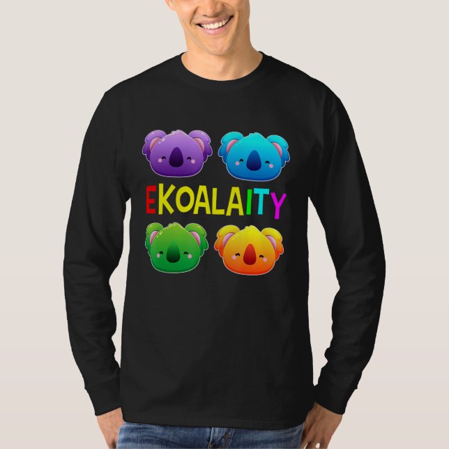 Camiseta Bandera arcoiris del mes del orgullo gay de Koala (Anverso)