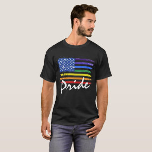 Camiseta Bandera arcoiris del orgullo gay
