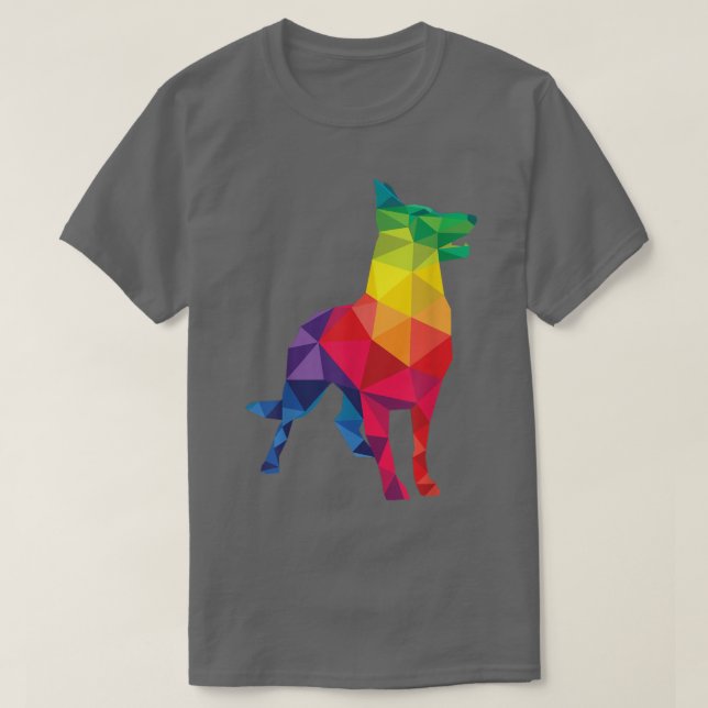Camiseta Bandera arcoiris del orgullo gay alemán Shepherd O (Diseño del anverso)