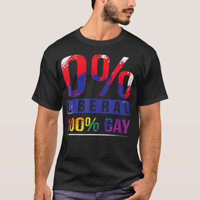 Camiseta Bandera arcoiris del orgullo gay conservador LGBT (Anverso)