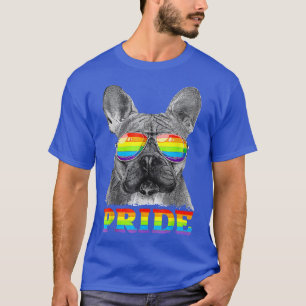 Camiseta Bandera arcoiris del orgullo gay francés Lgbt Bull