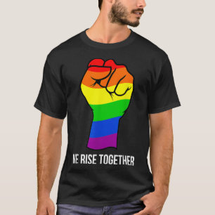 Camiseta Bandera arcoiris del Orgullo Gay LGBTQ Juntos junt