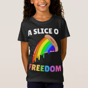 Camiseta Bandera Arcoiris Del Orgullo Gay Libertad Pizza