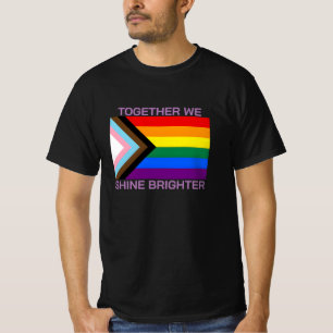 Camiseta Bandera arcoíris del Orgullo LGTB juntos brillamos