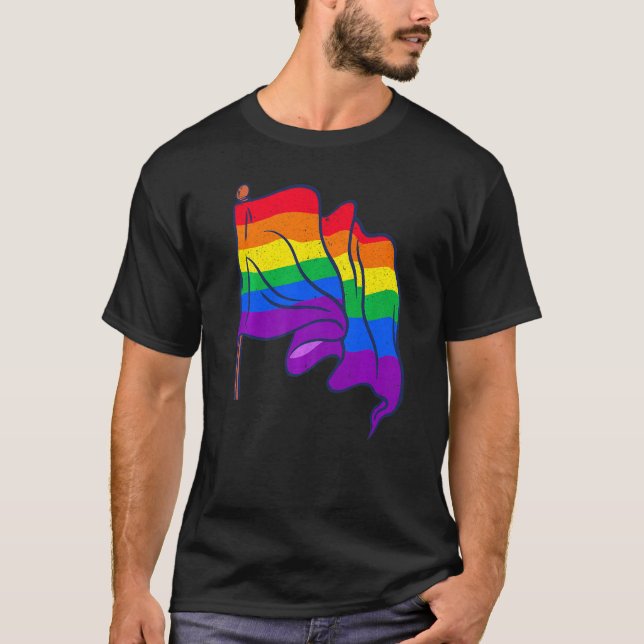 Camiseta Bandera arcoiris Derechos Humanos Lgbtq Orgullo Ga (Anverso)