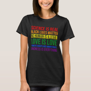 Camiseta Bandera arcoiris Derechos humanos mujeres y derech