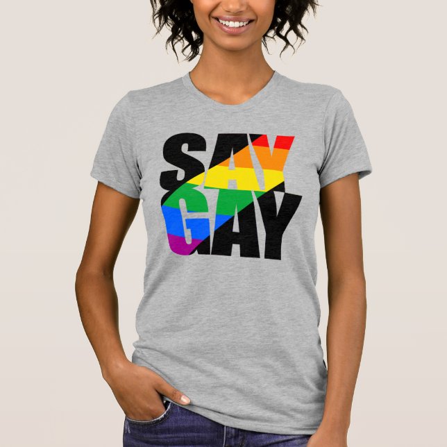 Camiseta Bandera arcoíris Di Gay (Anverso)