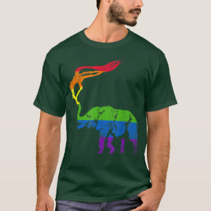 Camiseta Bandera arcoiris Elefante Orgullo Gay Mes África A