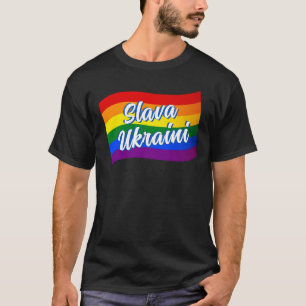 Camiseta Bandera arcoiris Eslava Orgullo gay ucraniano LGBT