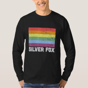 Camiseta Bandera arcoiris gay de Fox de Plata Orgullo LGBT