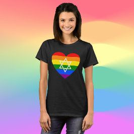 Camiseta Bandera arcoiris gay LGBTQ Estrella judía de David