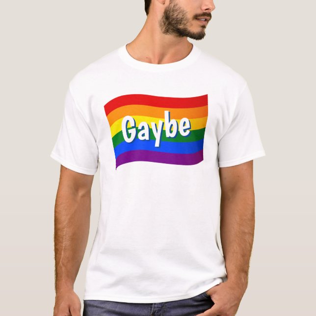 Camiseta Bandera arcoiris Gaybe hijo de padres gay familia  (Anverso)