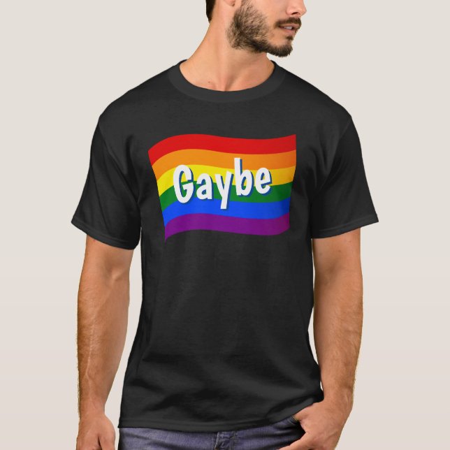Camiseta Bandera arcoiris Gaybe hijo de padres gay familia  (Anverso)