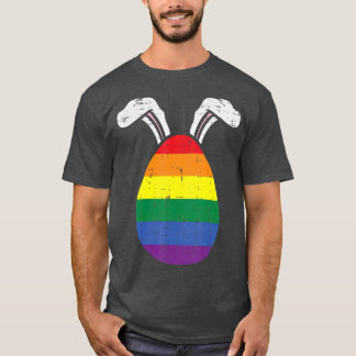 Camiseta Bandera arcoiris huevo conejito oso orgullo gay Pa