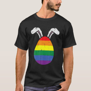 Camiseta Bandera arcoiris huevo conejito oso orgullo gay Pa