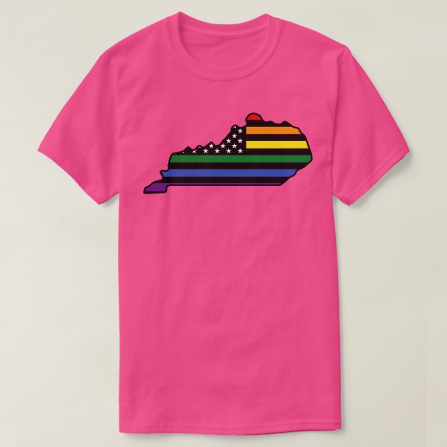 Camiseta Bandera arcoiris Kentucky TShirt (Diseño del anverso)