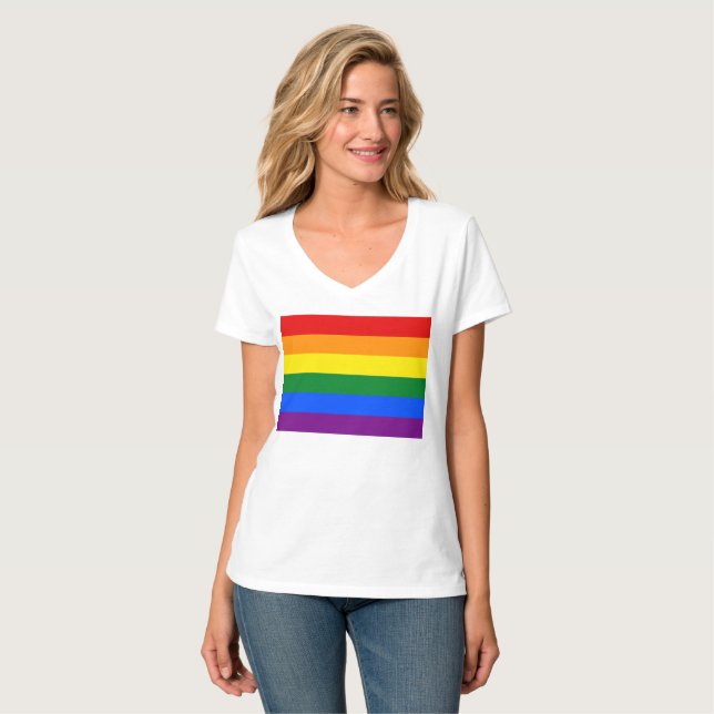 Camiseta Bandera arcoiris LGBT (Anverso completo)
