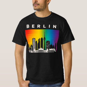 Camiseta Bandera arcoíris LGBT de Berlín Orgullo LGBTQIA