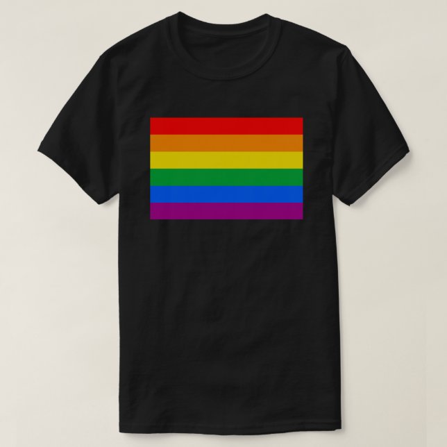 Camiseta Bandera arcoiris LGBTQ+ (Diseño del anverso)