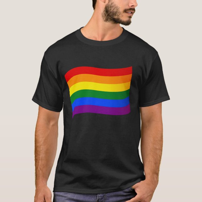 Camiseta Bandera arcoiris Orgullo gay El amor LGBT es amor  (Anverso)