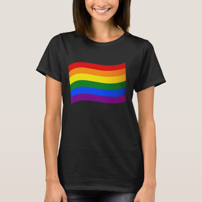 Camiseta Bandera arcoiris Orgullo gay El amor LGBT es amor  (Anverso)