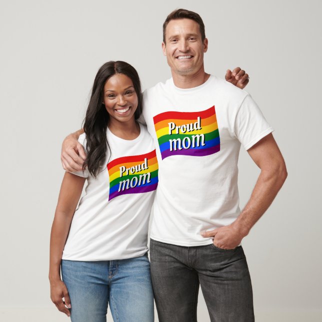 Camiseta Bandera arcoiris Orgullosa mamá PFLAG orgulloso pa (Unisexo)