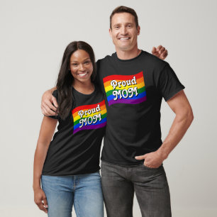 Camiseta Bandera arcoiris Orgullosa mamá PFLAG orgulloso pa