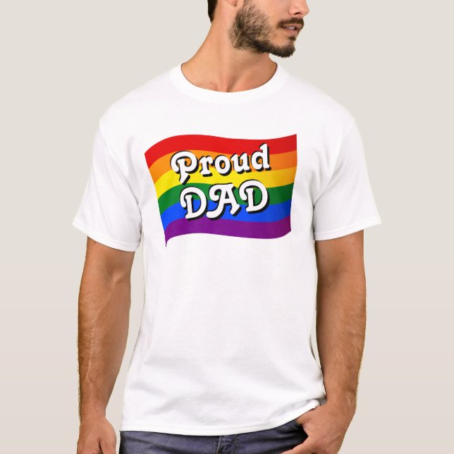 Camiseta Bandera arcoiris Orgulloso DAD PFLAG orgulloso pad (Anverso)