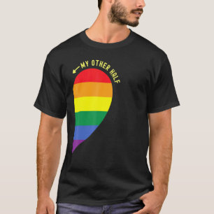 Camiseta Bandera arcoiris Parejas del corazón aman a otros